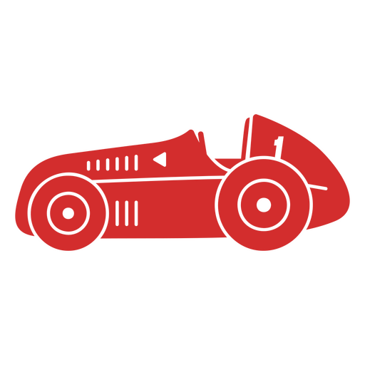Bold vintage race car silhouette design PNG Design