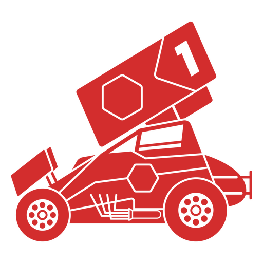 Dynamische rote Rennwagenillustration PNG-Design