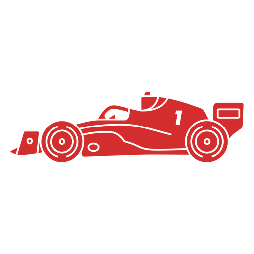 Diseño de silueta de coche de carreras rojo llamativo Diseño PNG