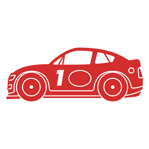 Ilustração dinâmica de carro de corrida vermelho Desenho PNG