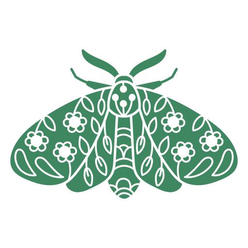 Green moth PNG Design