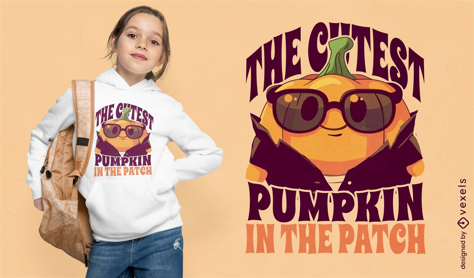 Cutest pumpkin in the patch t-shirt design