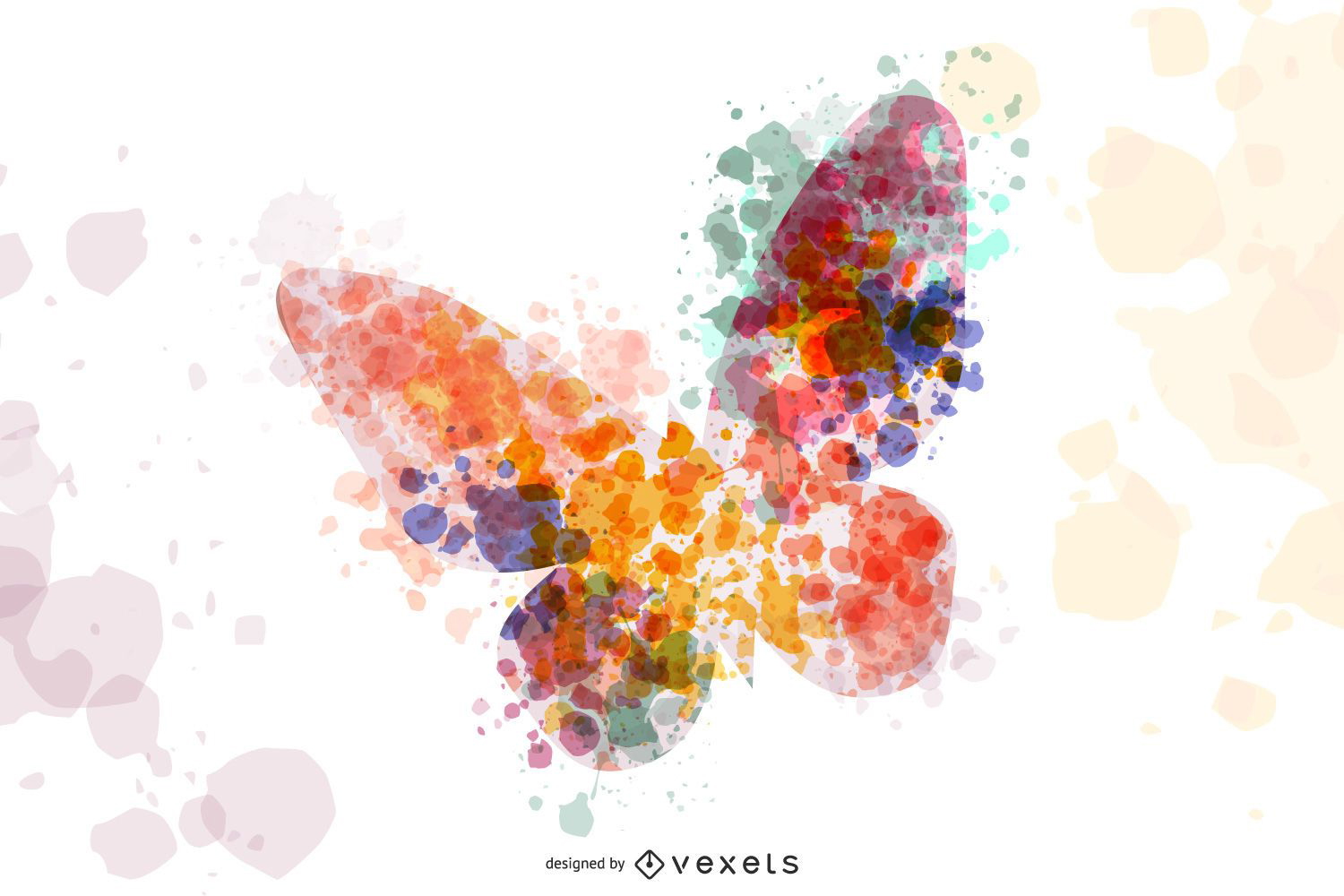 Gráfico vectorial de mariposa abstracta