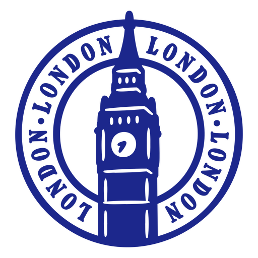 design gráfico da torre do relógio de Londres Desenho PNG