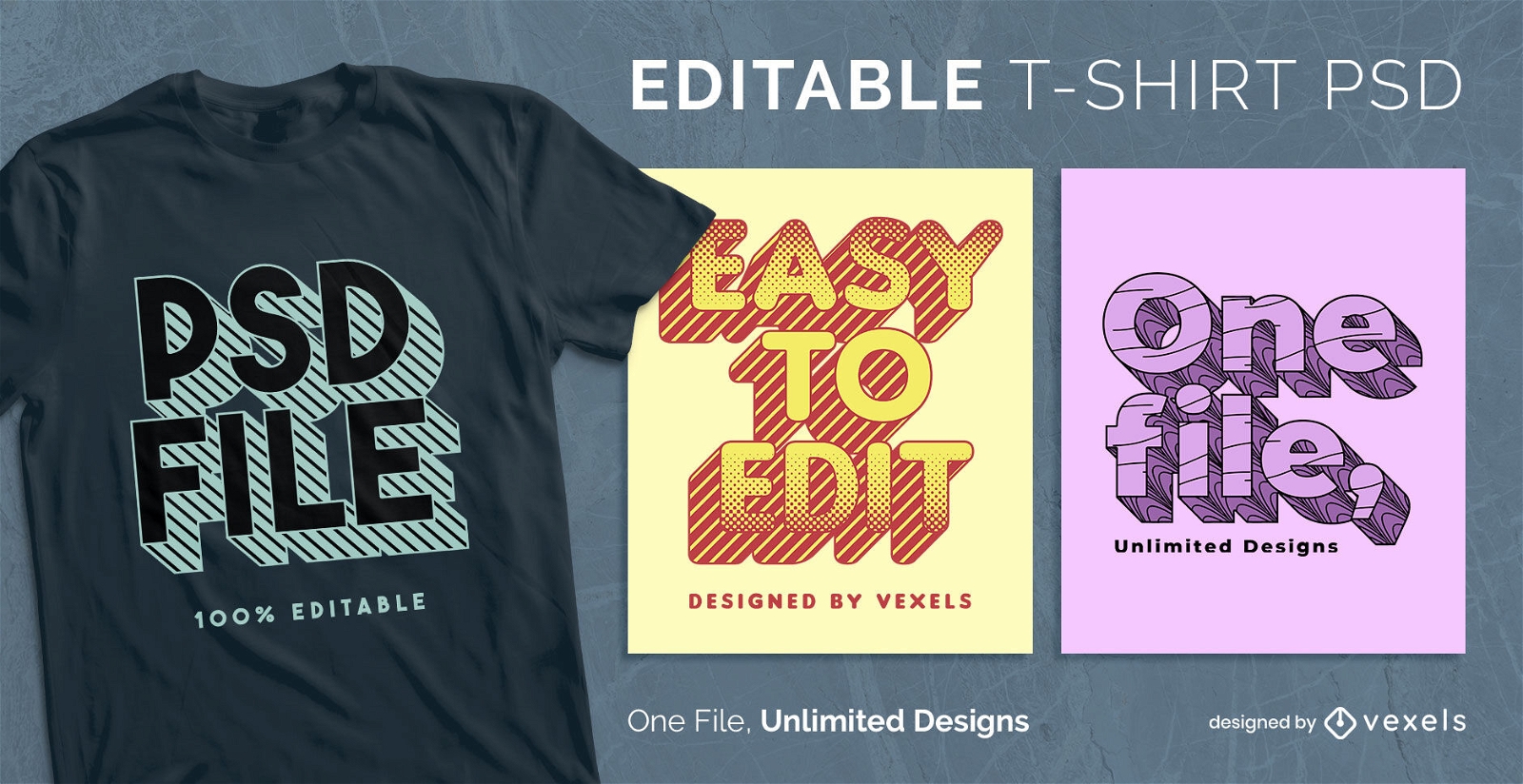 Hand drawn text scalable t-shirt psd