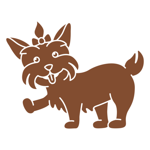 Brown dog cut out PNG Design