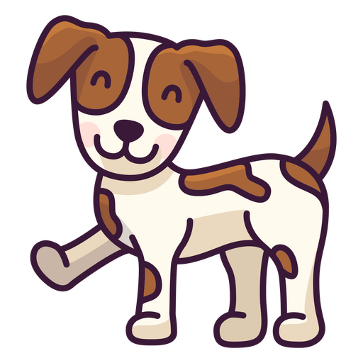 Cão de desenho animado em pé Desenho PNG