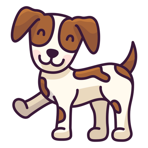 Cartoon dog standing PNG Design