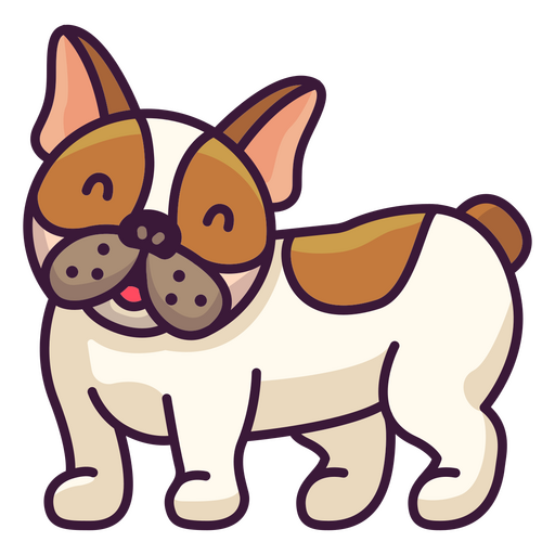 Pie de bulldog francés de dibujos animados Diseño PNG