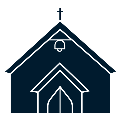 Stilisiertes Design eines Kirchenglockenturms für Bekleidung PNG-Design