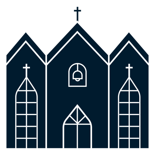 Ilustração elegante da arquitetura de uma igreja Desenho PNG