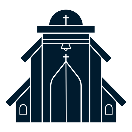 Stylized church facade graphic design PNG Design