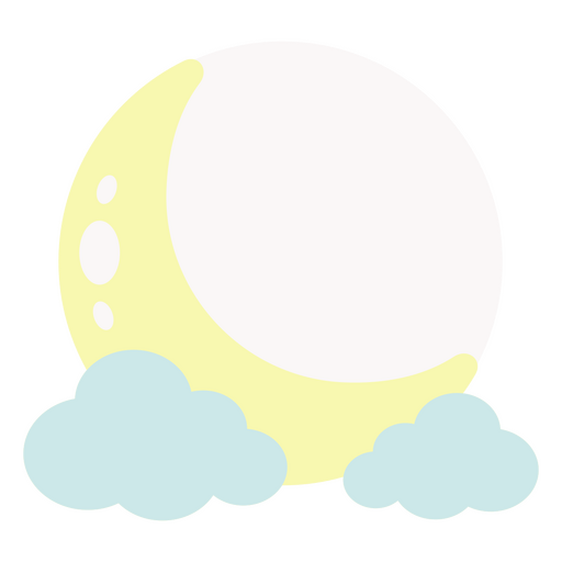 Imágenes Prediseñadas de luna y nubes Diseño PNG