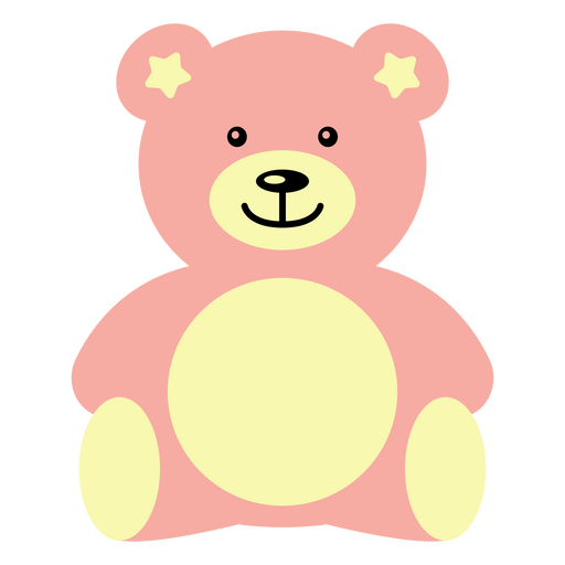 Ilustração fofa de ursinho de pelúcia em tons pastéis Desenho PNG