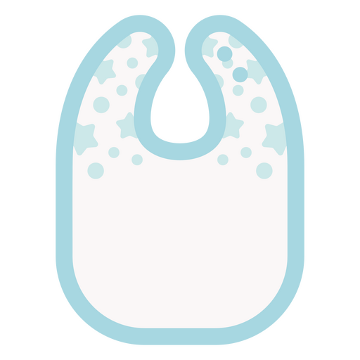 Blue bib with stars on it PNG Design