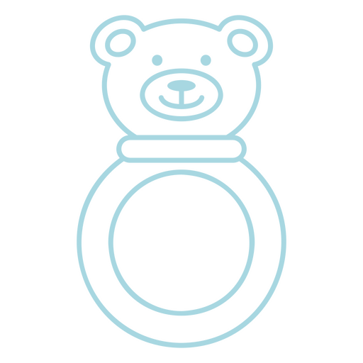 Cute teddy bear ring design PNG Design