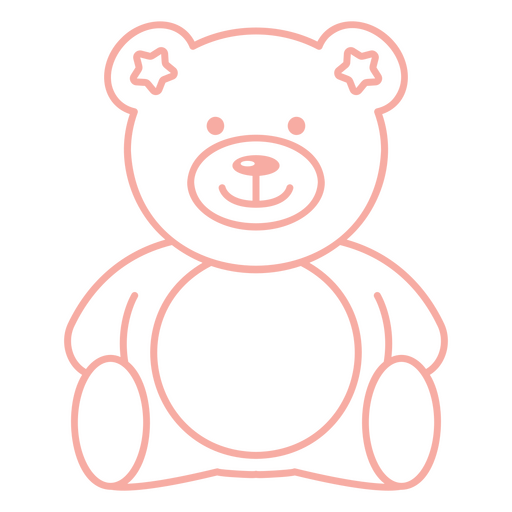 Icono de oso de peluche rosa Diseño PNG