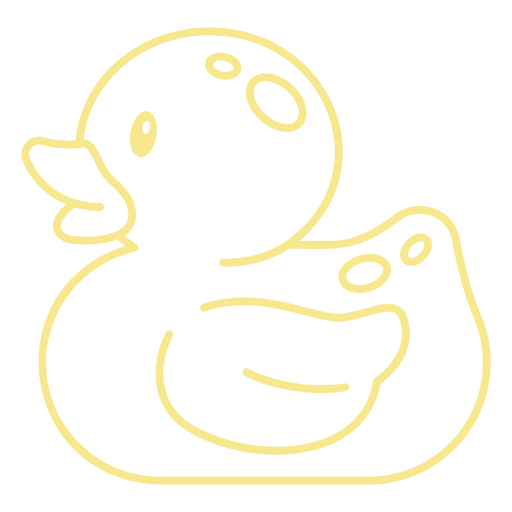 Icono de pato de goma amarillo Diseño PNG