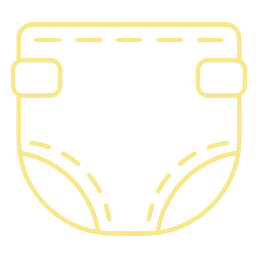 Icono de línea de un pañal Diseño PNG
