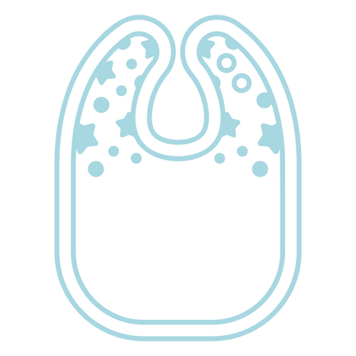 Icono de babero azul Diseño PNG