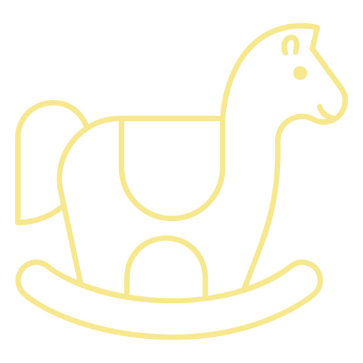 Gold rocking horse icon PNG Design