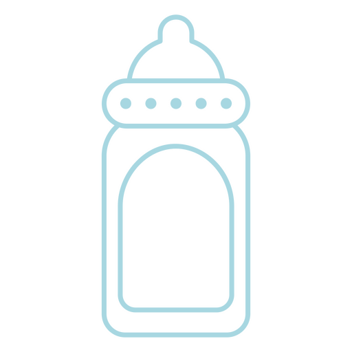 Minimalist baby bottle illustration PNG Design