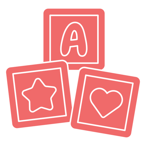 Diseño de bloques de formas y alfabetos coloridos para niños. Diseño PNG