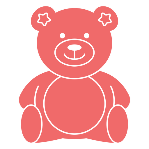 Cute cartoon bear character design for children's apparel PNG Design