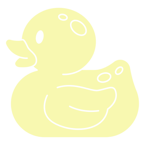 Ilustración de un patito de goma amarillo juguetón Diseño PNG