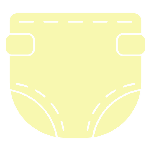 Ícone de fralda amarela Desenho PNG