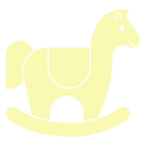 Icono de caballo mecedora amarillo Diseño PNG