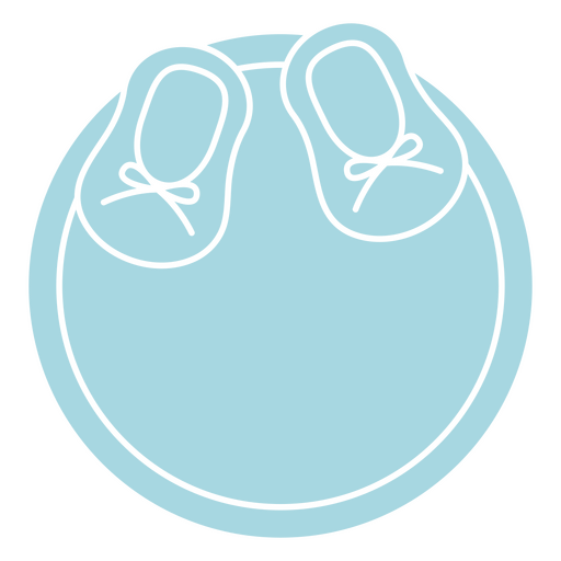 Pair of blue baby shoes PNG Design