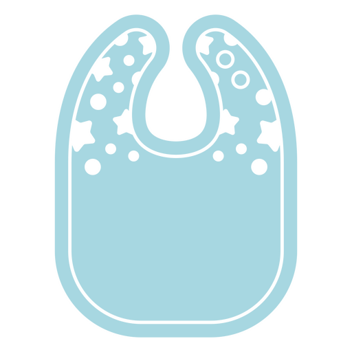 Süßes Babylätzchen-Design mit Sternen und Blasen PNG-Design