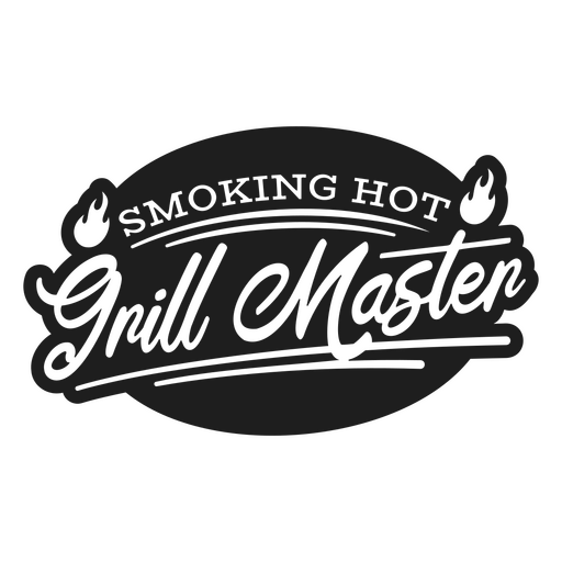 Rauchend heißes Grillmeister-Logo PNG-Design