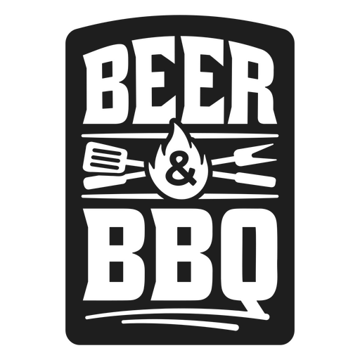 Diseño divertido de parrilla de cerveza y barbacoa. Diseño PNG