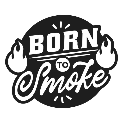 Logotipo de Nacido para fumar Diseño PNG