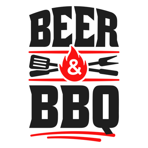 Beer and bbq logo PNG Design