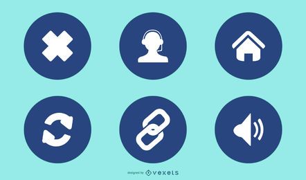 Conjunto de iconos de aplicaciones móviles