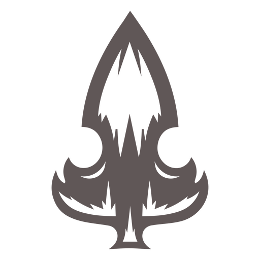 Imagen en blanco y negro de un símbolo de flecha Diseño PNG