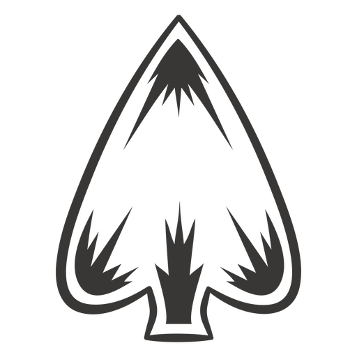 Design arrojado de pá com bordas afiadas para estampa de camiseta Desenho PNG