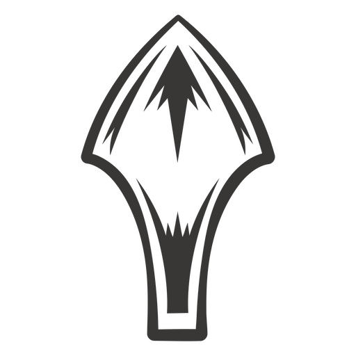 Ilustração estilizada de ponta de lança Desenho PNG