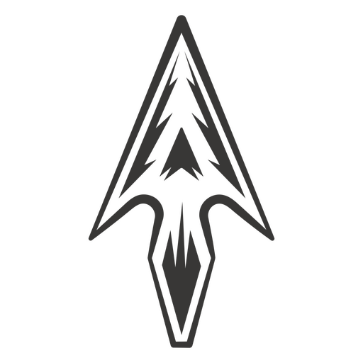 Logotipo de flecha negra Diseño PNG