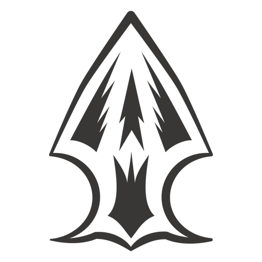 Black and white arrow logo PNG Design