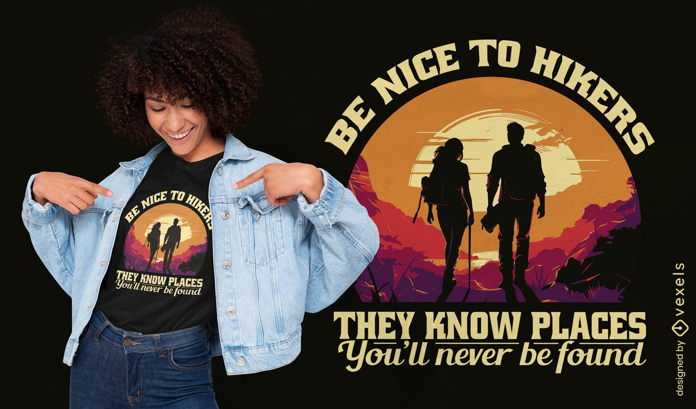 Funny hiker quote t-shirt design