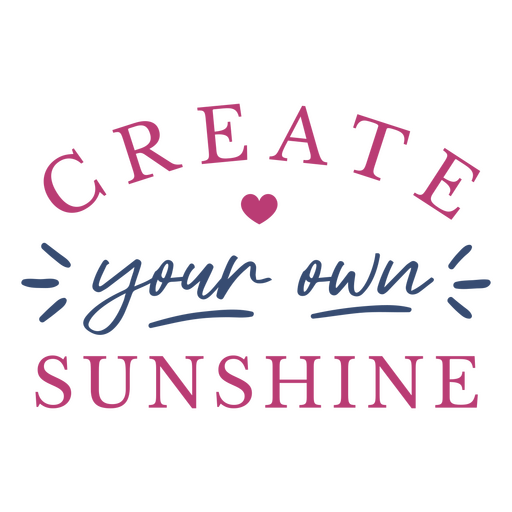Crie seu próprio design inspirador com uma frase sobre o sol. Desenho PNG
