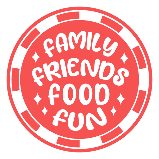 Family friends food fun logo PNG Design