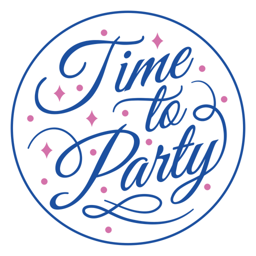 Time to party logo PNG Design