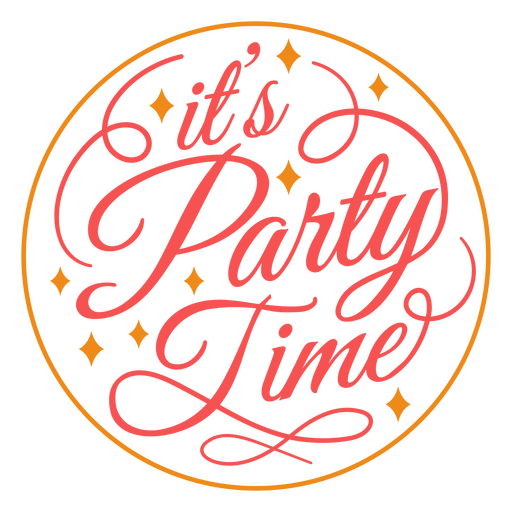 It's party time sparkles PNG Design
