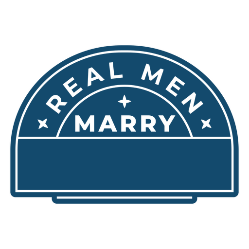 Echte Männer heiraten Logo PNG-Design