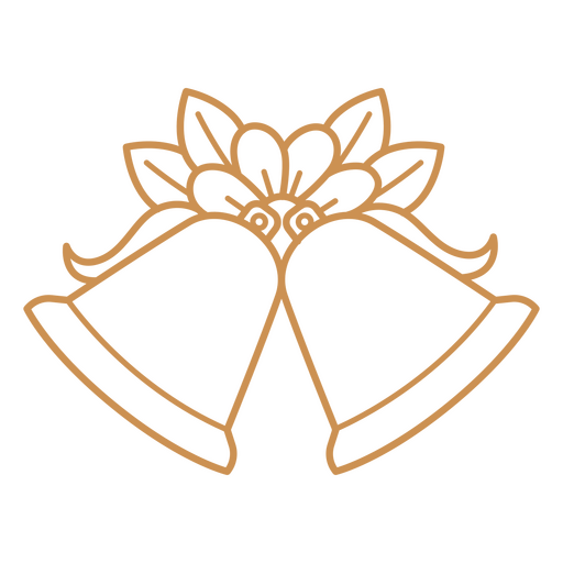 Elegant wedding bells design PNG Design